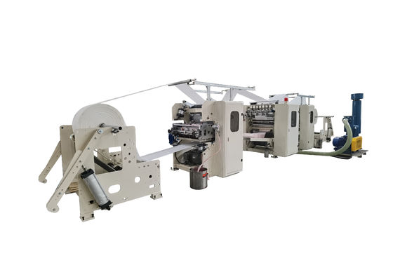 Καλής ποιότητας V Fold Glue Lamination Εγκαταλειμμένη μηχανή κατασκευής χαρτιού πετσέτας χειρός 80-100 M/Min